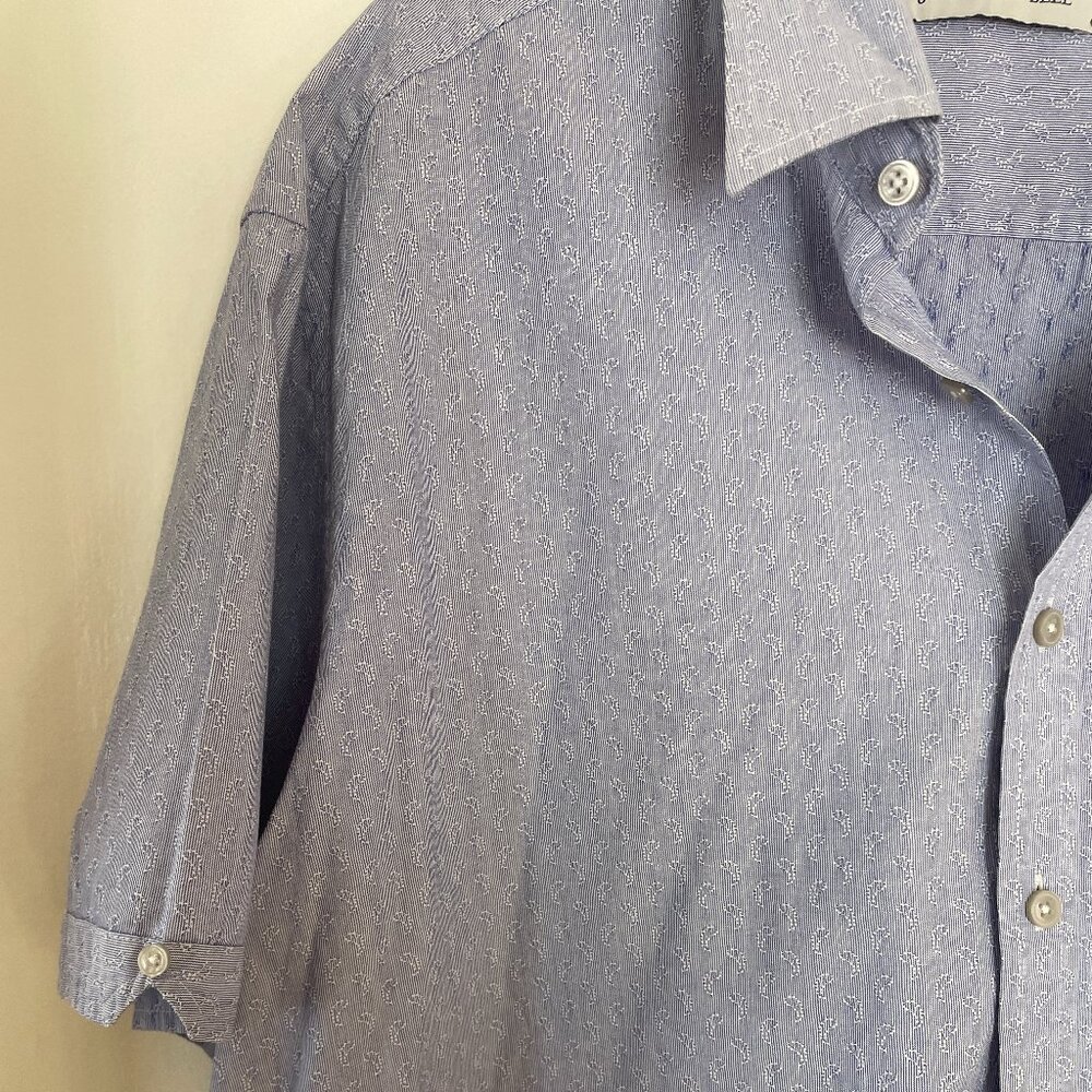 James Campbell Light Blue Paisley Button‑Up – XL, Like New - Picture 2 of 5